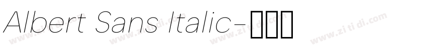 Albert Sans Italic字体转换